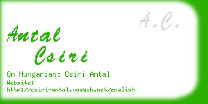 antal csiri business card